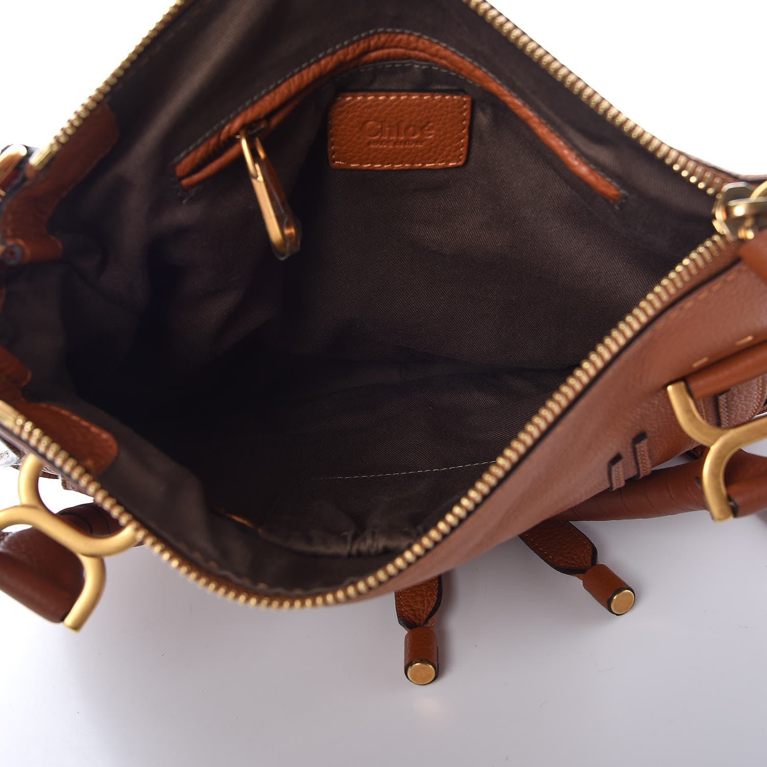 Chloe Calfskin Medium Marcie Satchel Tan 6 of 8