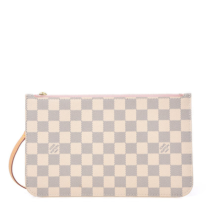 Louis Vuitton Damier Azur Neverfull MM GM Pochette Rose Ballerine 1 of 9