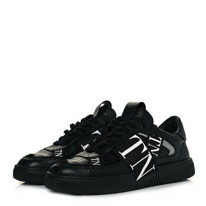 Valentino Garavani Grained Calfskin Mens VL7N Low Top Sneakers 42.5 Black 3 of 9