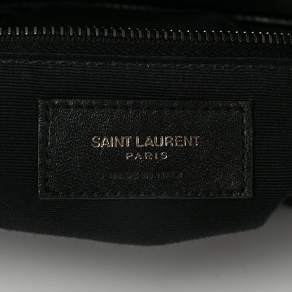 Saint Laurent Lambskin Quilted Monogram Monochrome Small Loulou Puffer Chain Satchel Black 6 of 11