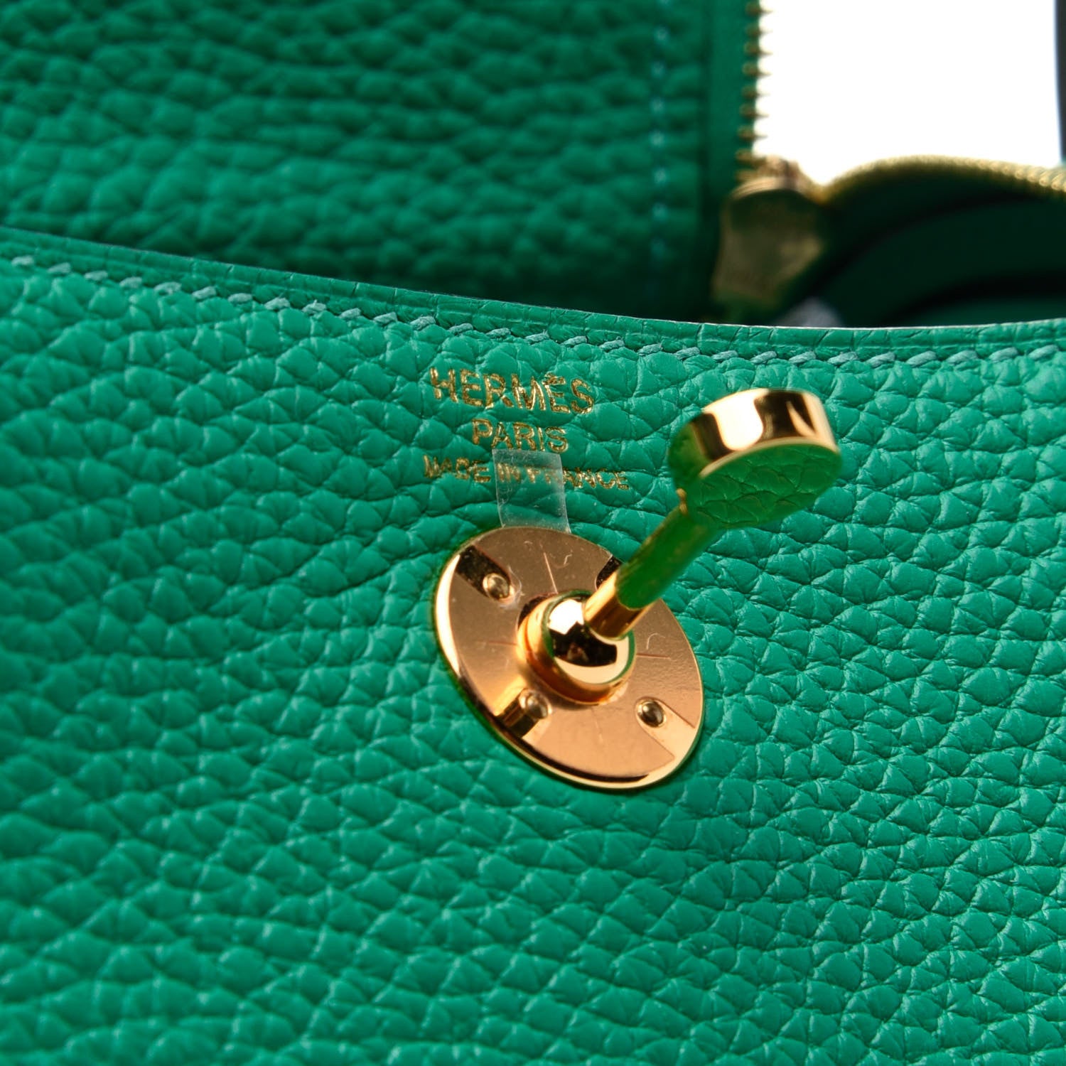 Hermes Taurillon Clemence Mini Lindy 20 Menthe 7 of 11
