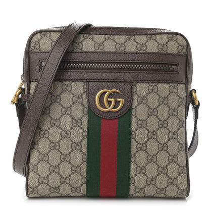 Gucci GG Supreme Monogram Web Small Ophidia Messenger Bag Brown 1 of 10