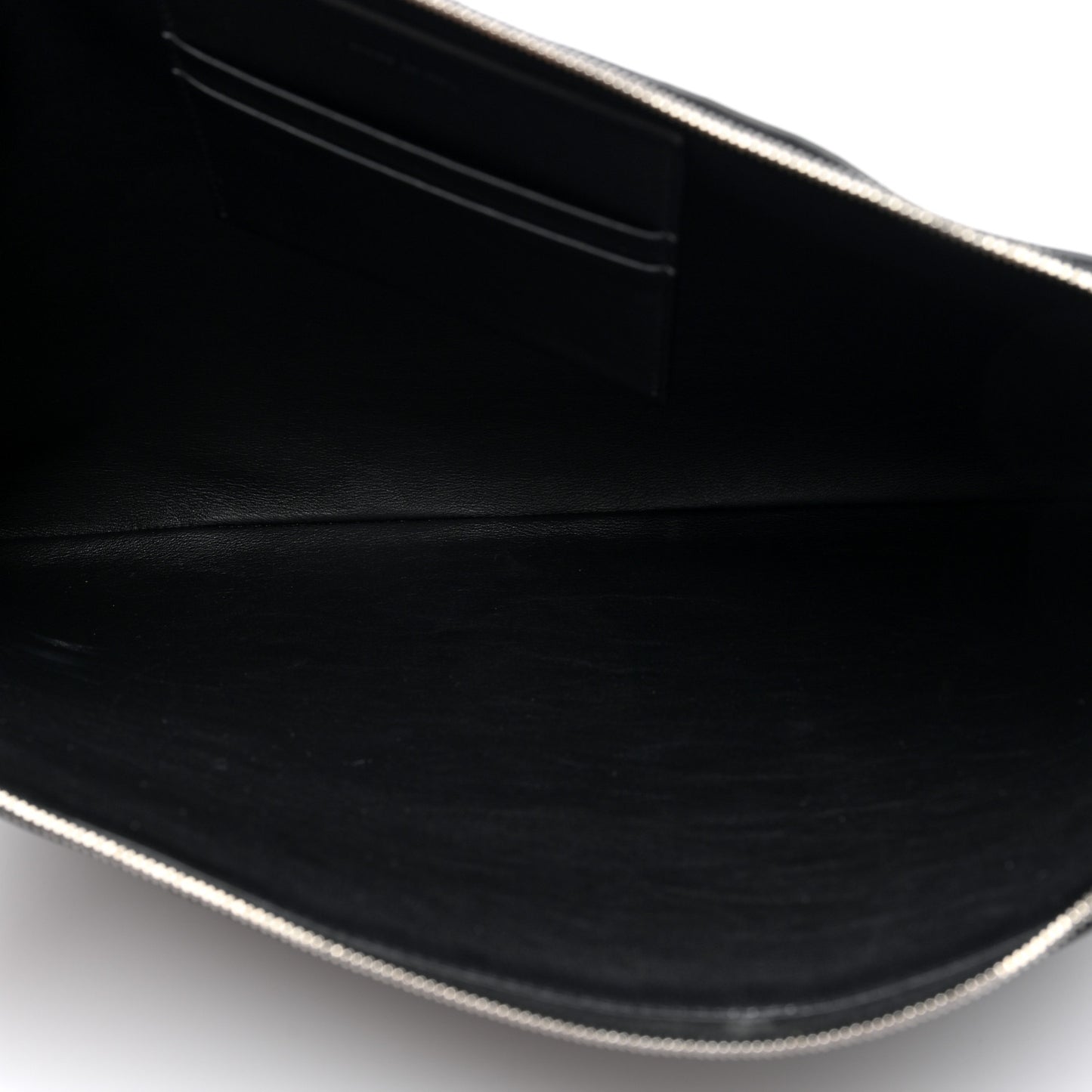 Calfskin Large Made In Clutch Pouch Black