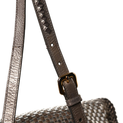 Prada Goatskin Woven Medium Tote Moro 14 of 17