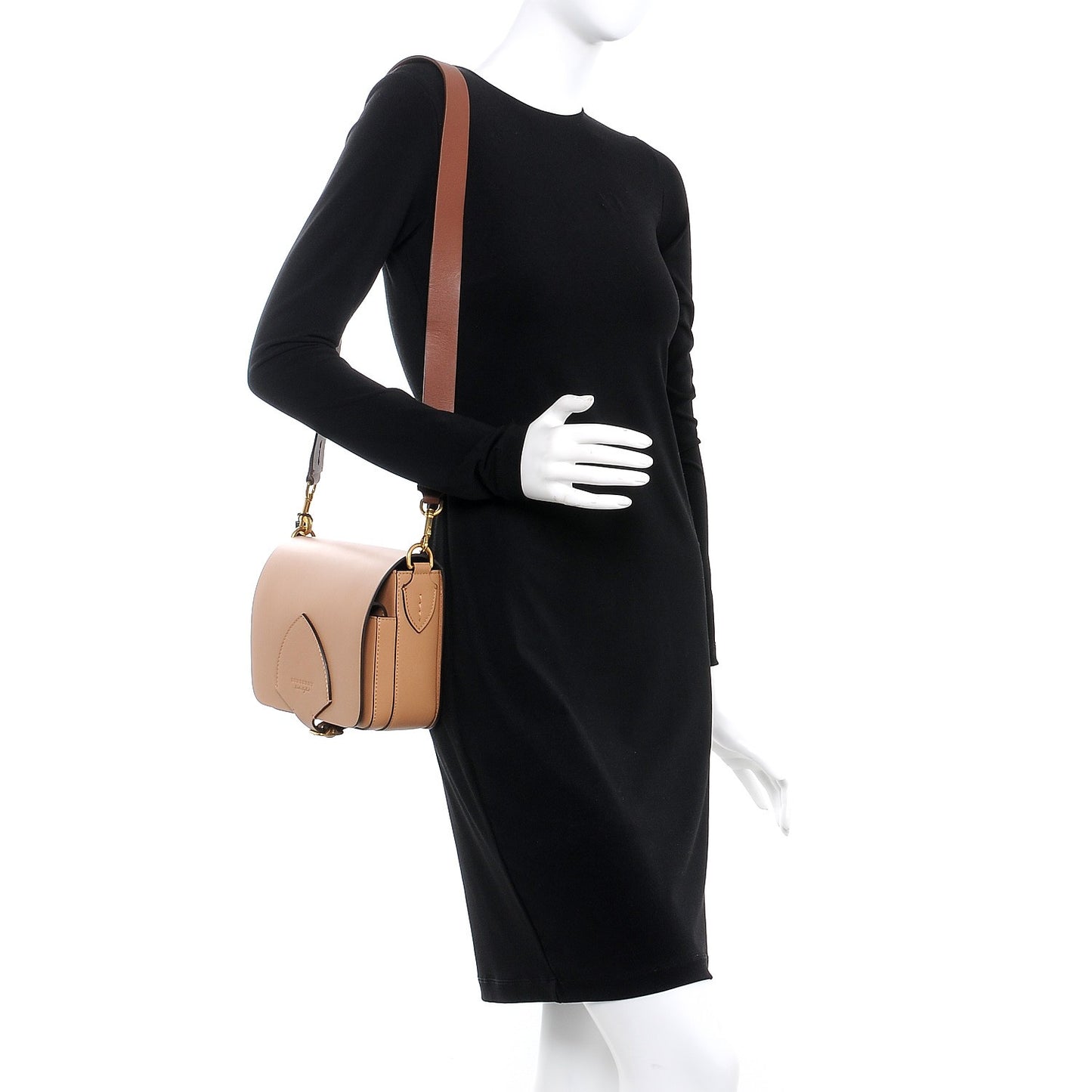 Calfskin Square Satchel Camel