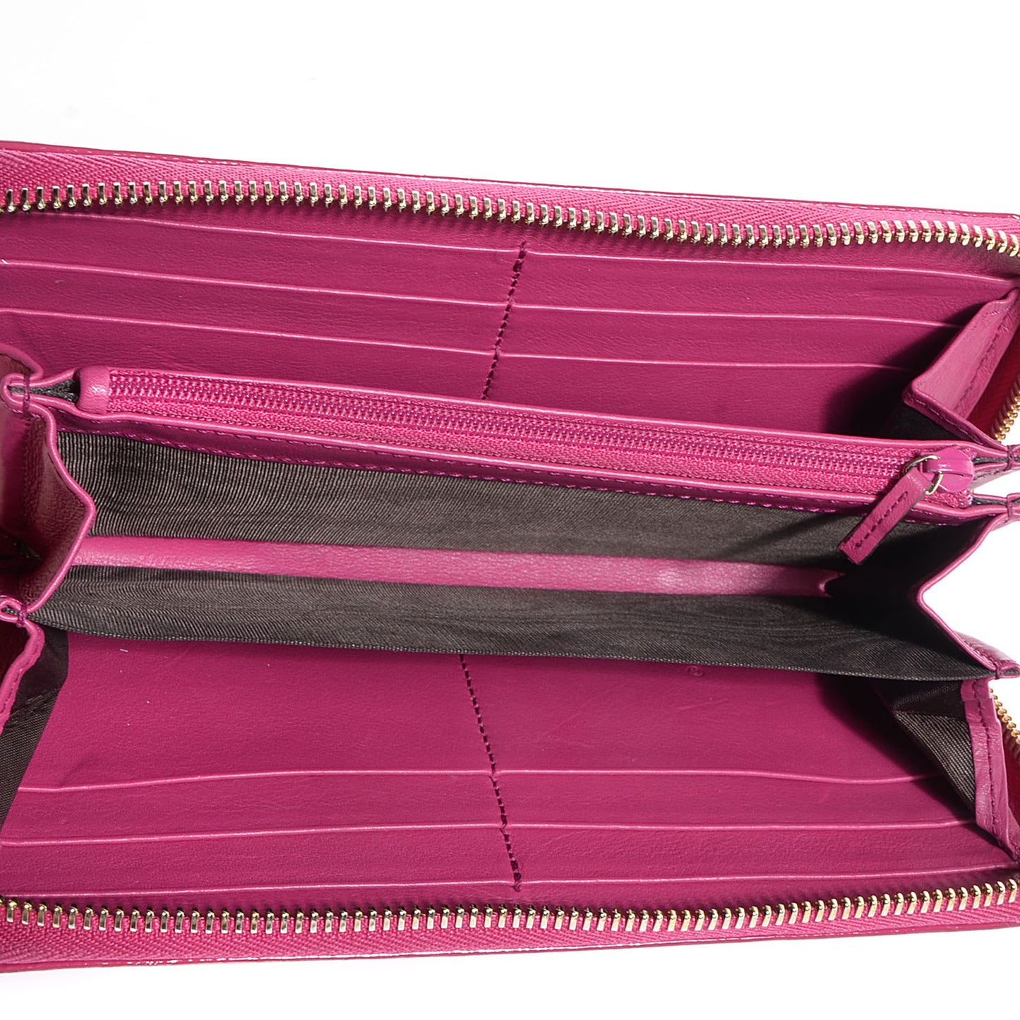 Patent Soho Zip Around Wallet Bright Bougainvillea