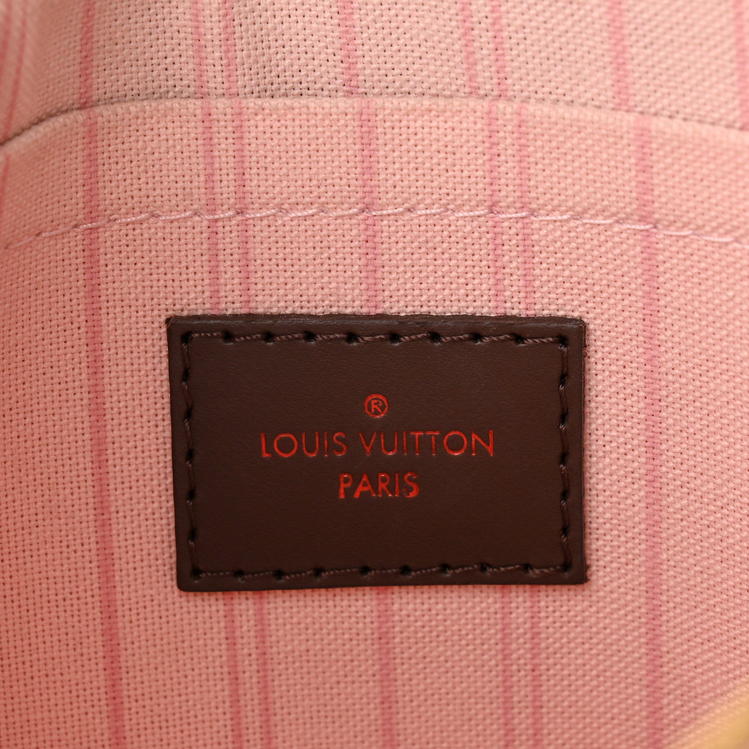 Louis Vuitton Damier Ebene Neverfull MM GM Pochette Rose Ballerine 6 of 9
