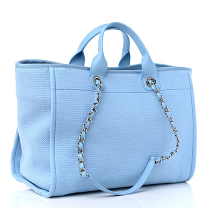 Chanel Mixed Fibers Medium Deauville Tote Light Blue 4 of 14