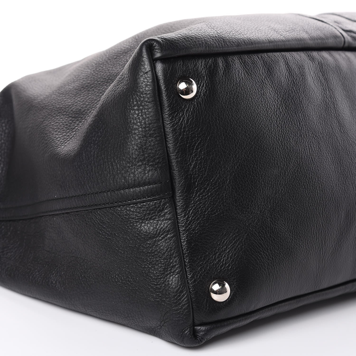 Saint Laurent Calfskin Sac Hamptons Weekender Bag Black 8 of 12