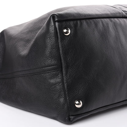 Saint Laurent Calfskin Sac Hamptons Weekender Bag Black 8 of 12