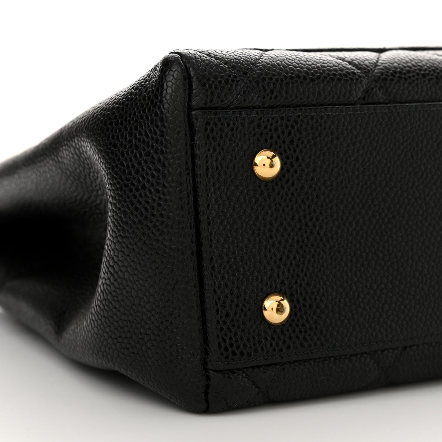 Caviar Quilted Zip Tote Black