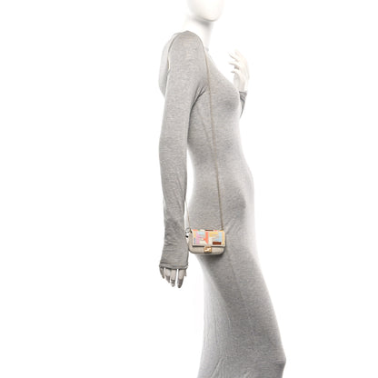 Fendi Kuban Canvas FF Embroidered Nano Baguette Charm Grezzo Multicolor 2 of 11