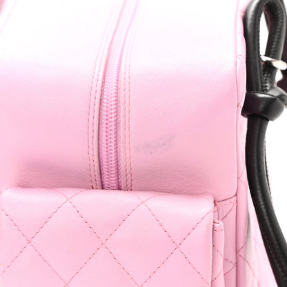 Chanel Calfskin Quilted Large Cambon Multipocket Reporter Pink Black 10 of 10