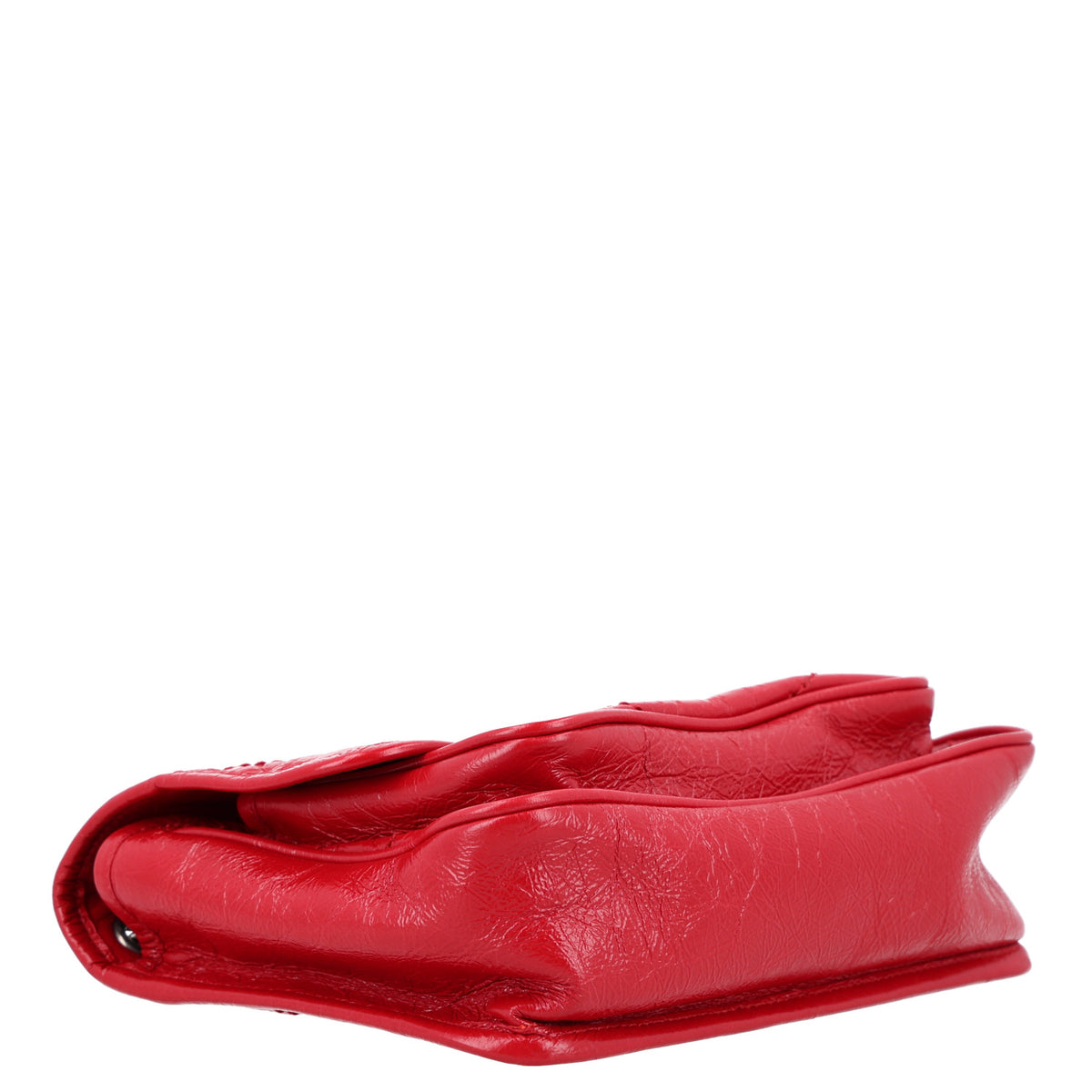 Saint Laurent Crinkled Calfskin Matelasse Monogram Baby Niki Chain Satchel Rouge Eros 4 of 11