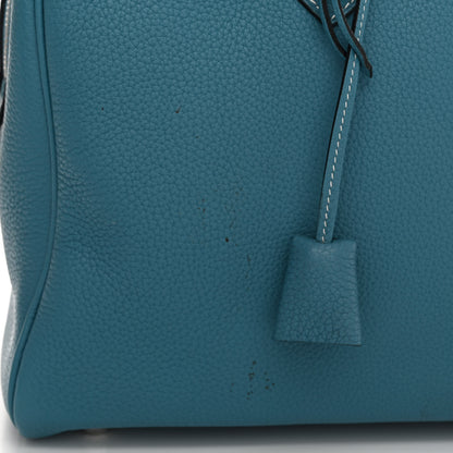 Hermes Taurillon Clemence Victoria II 35 Blue Jean 11 of 11
