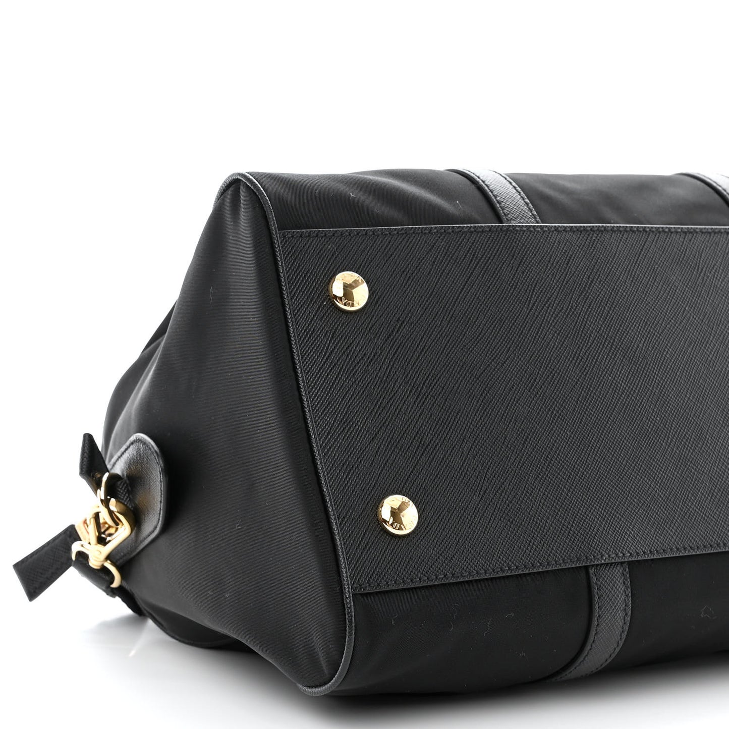 Re-Nylon Saffiano Medium Re-Edition 1978 Top Handle Bag Black