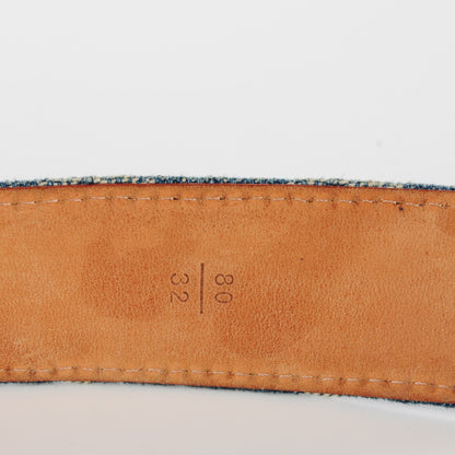 Louis Vuitton Monogram Denim Belt 80 32 Blue 4 of 9