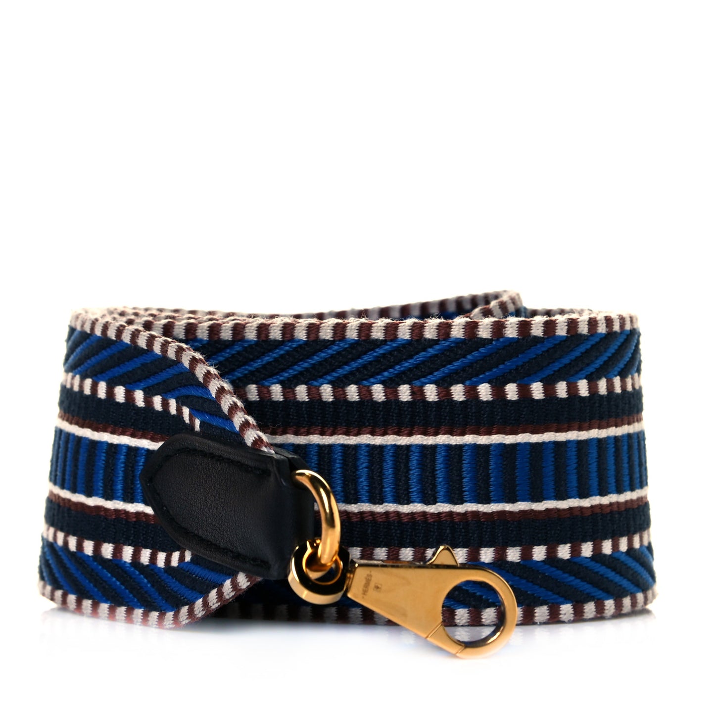Toile Swift 50mm Sangle Cavale Shoulder Strap Bleu Zellige Indigo Black