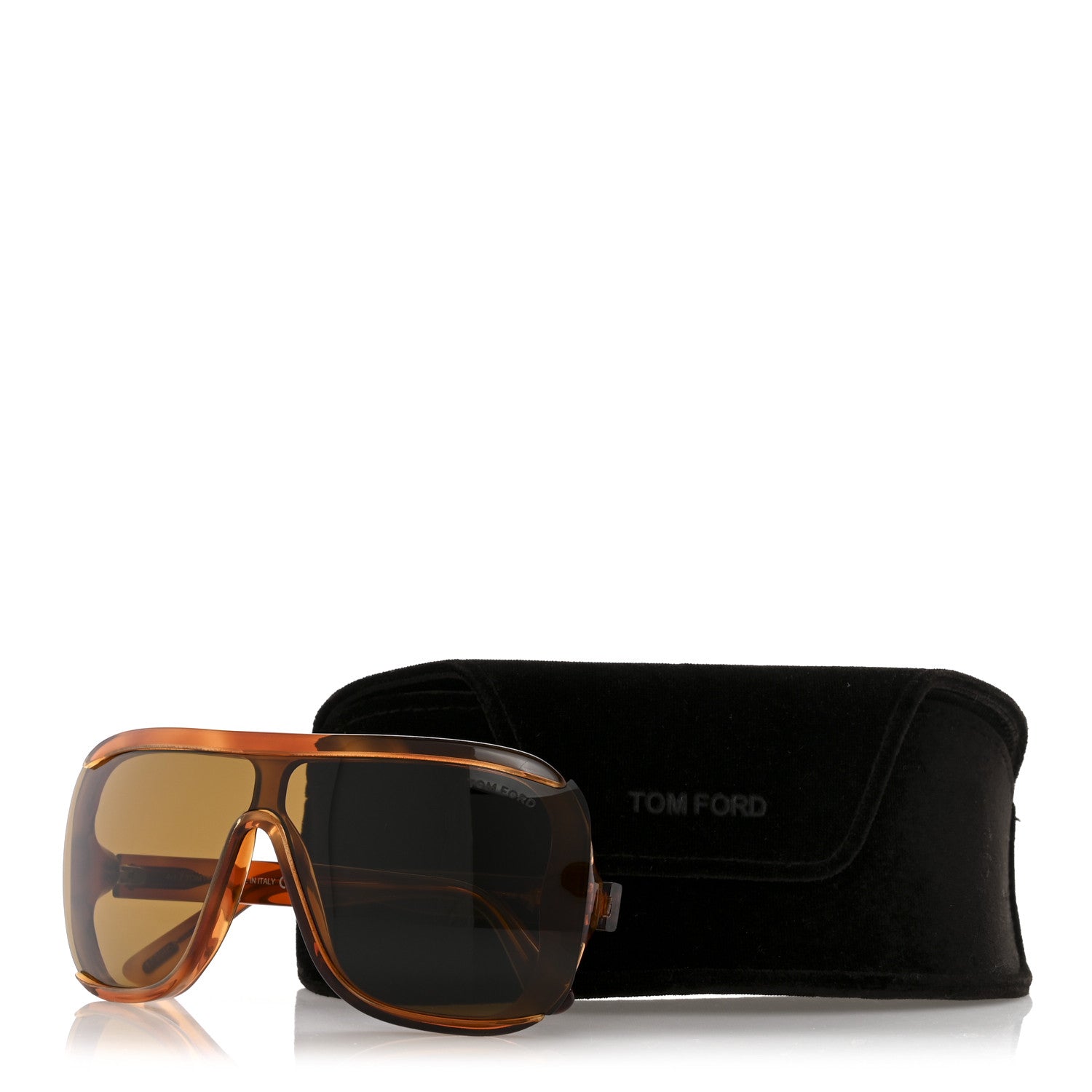 Tom Ford Porfirio Square Shield Sunglasses TF559 Tortoise 8 of 8