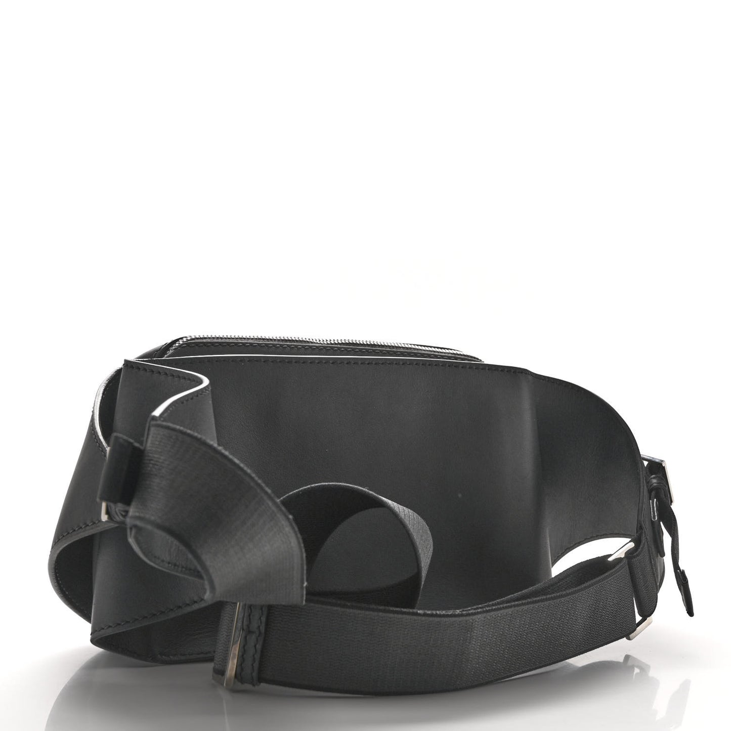 Cotton Canvas Calfskin Neo Lift Belt Bag Black