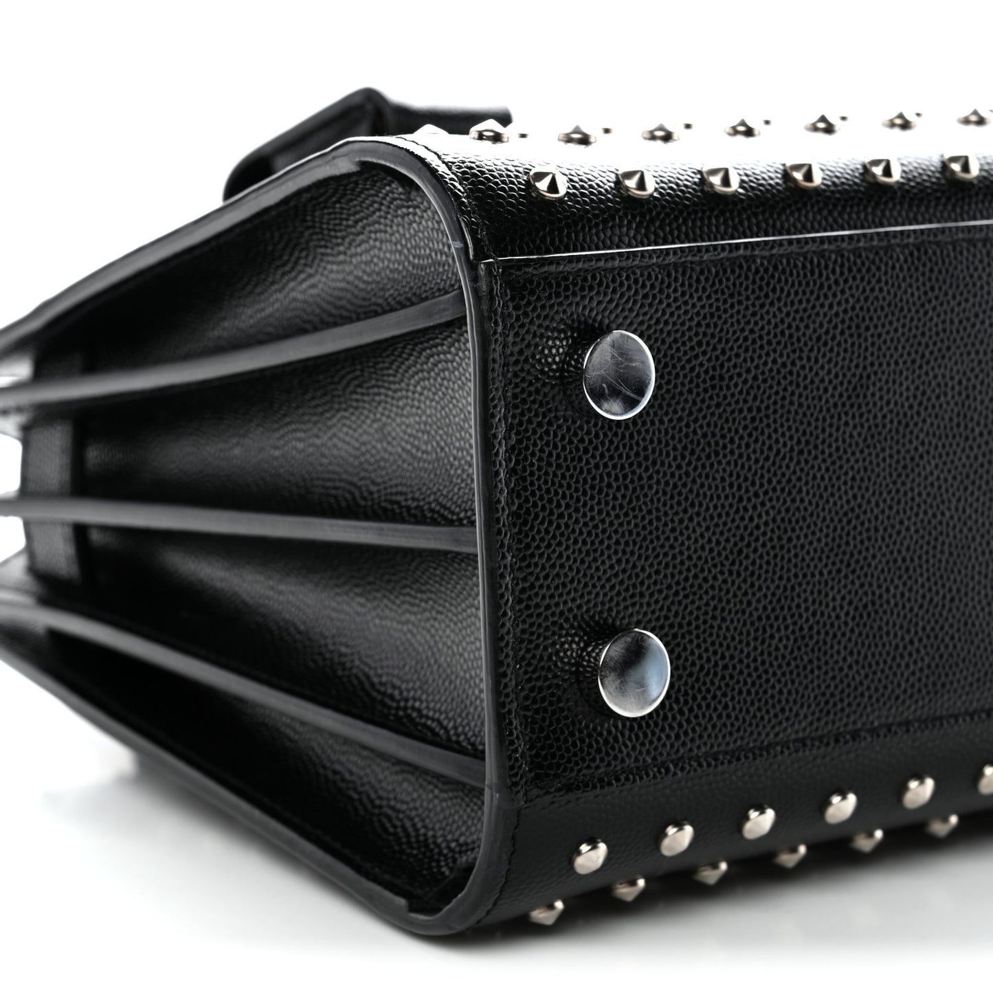 Calfskin Studded Nano Sac De Jour Black