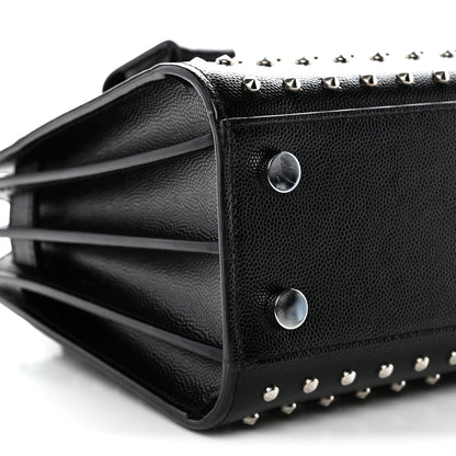 Saint Laurent Calfskin Studded Nano Sac De Jour Black 9 of 13
