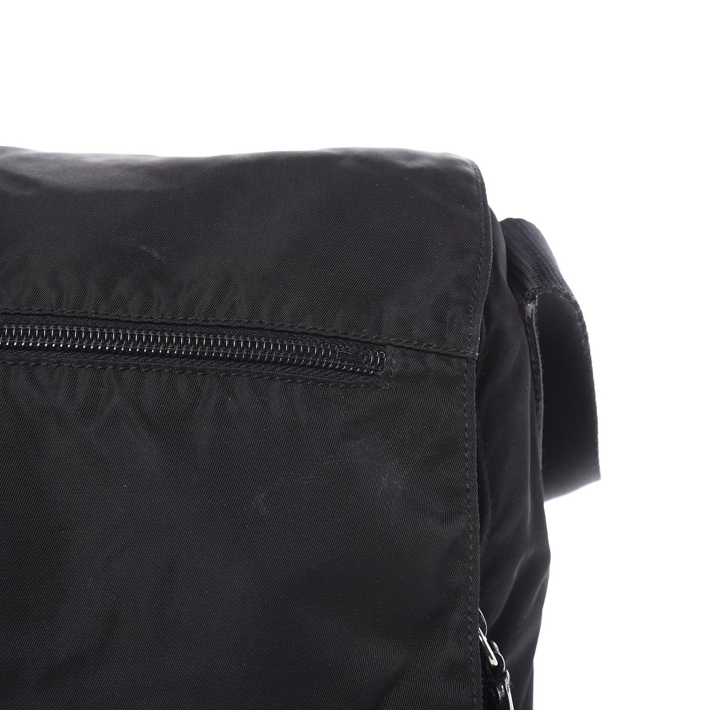 Nylon Vela Messenger Bag Black