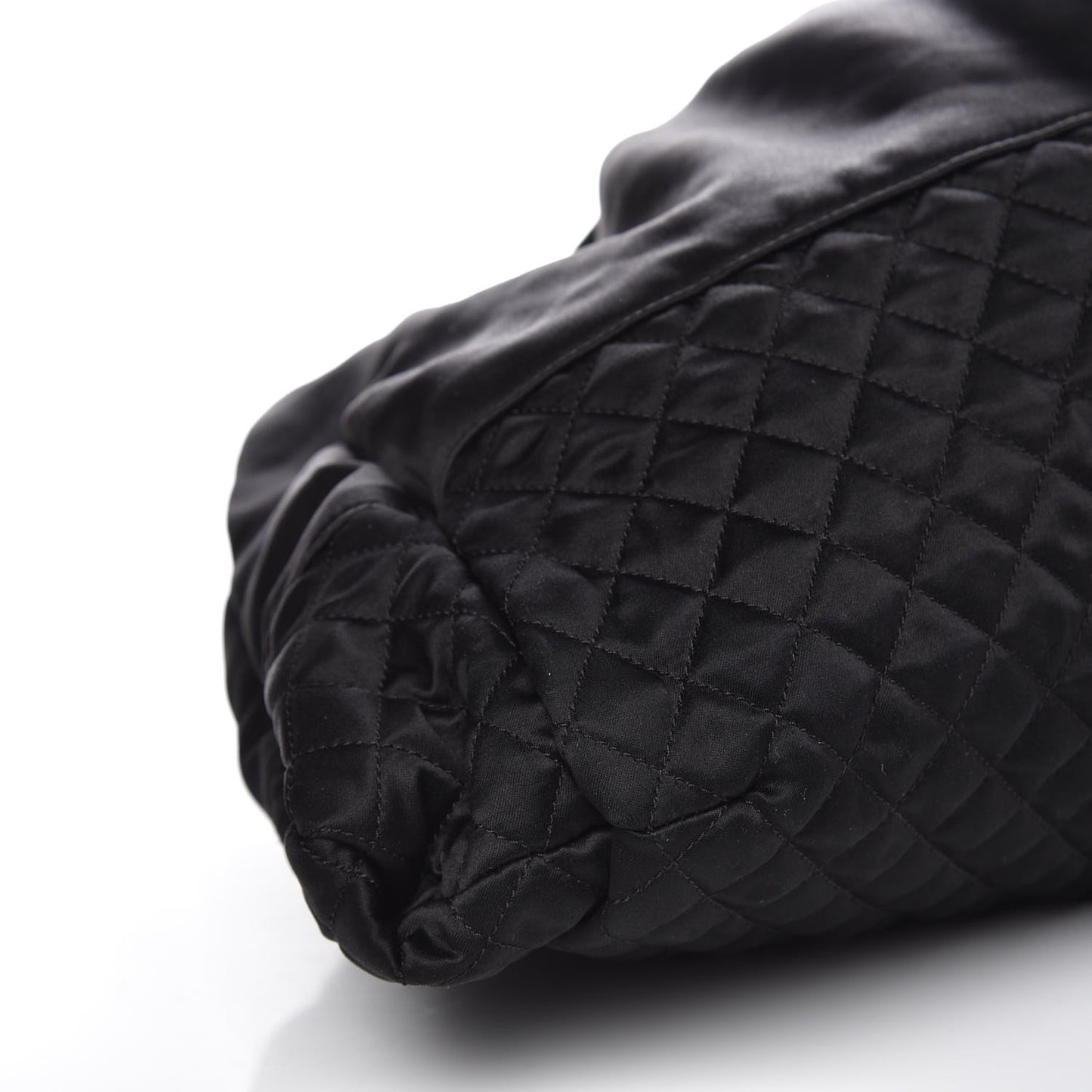 Satin Melrose Hobo Black
