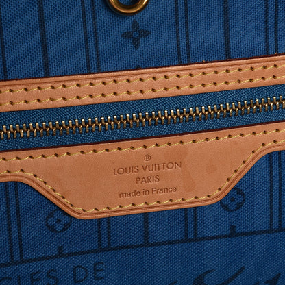 Louis Vuitton Monogram My LV Heritage Neverfull MM Blue De France White 6 of 7