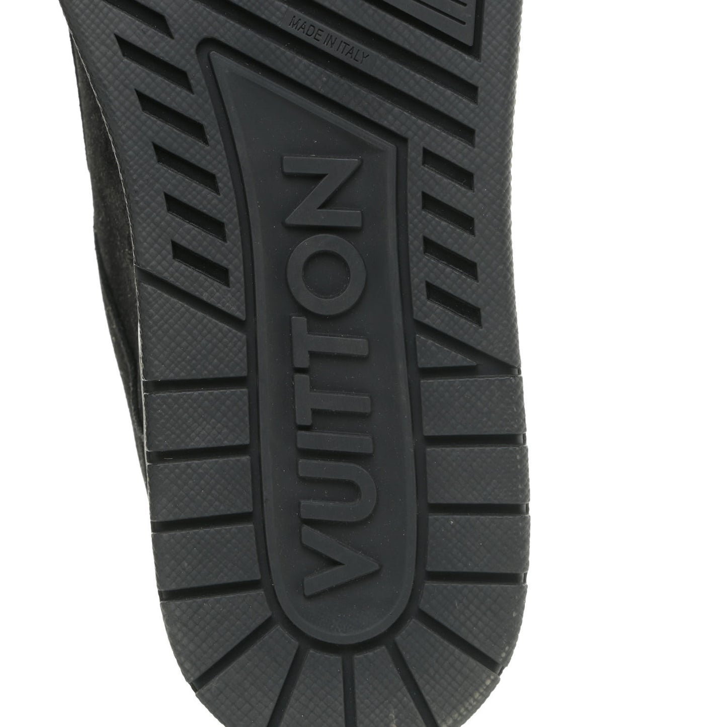 Suede Mens LV Trainer Sneakers 9 Black