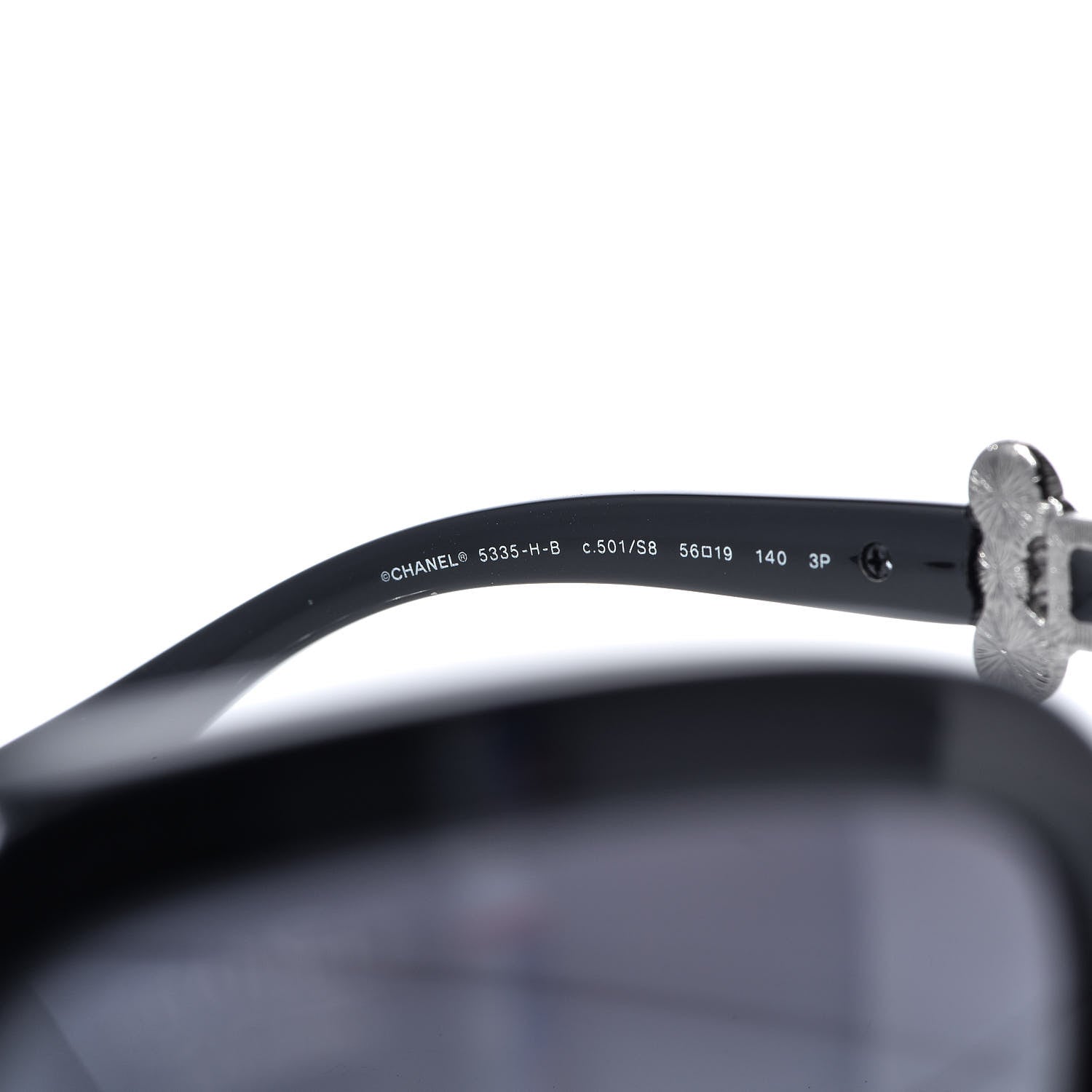 Chanel Pearl Crystal Bijoux Polarized Sunglasses 5335-B-A Black 5 of 8