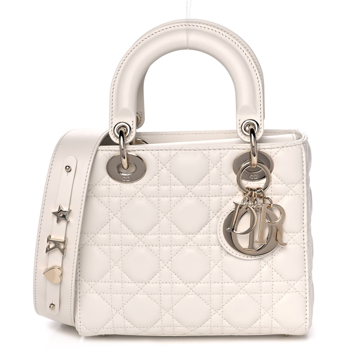 Lambskin Cannage Small My ABCDior Lady Dior White