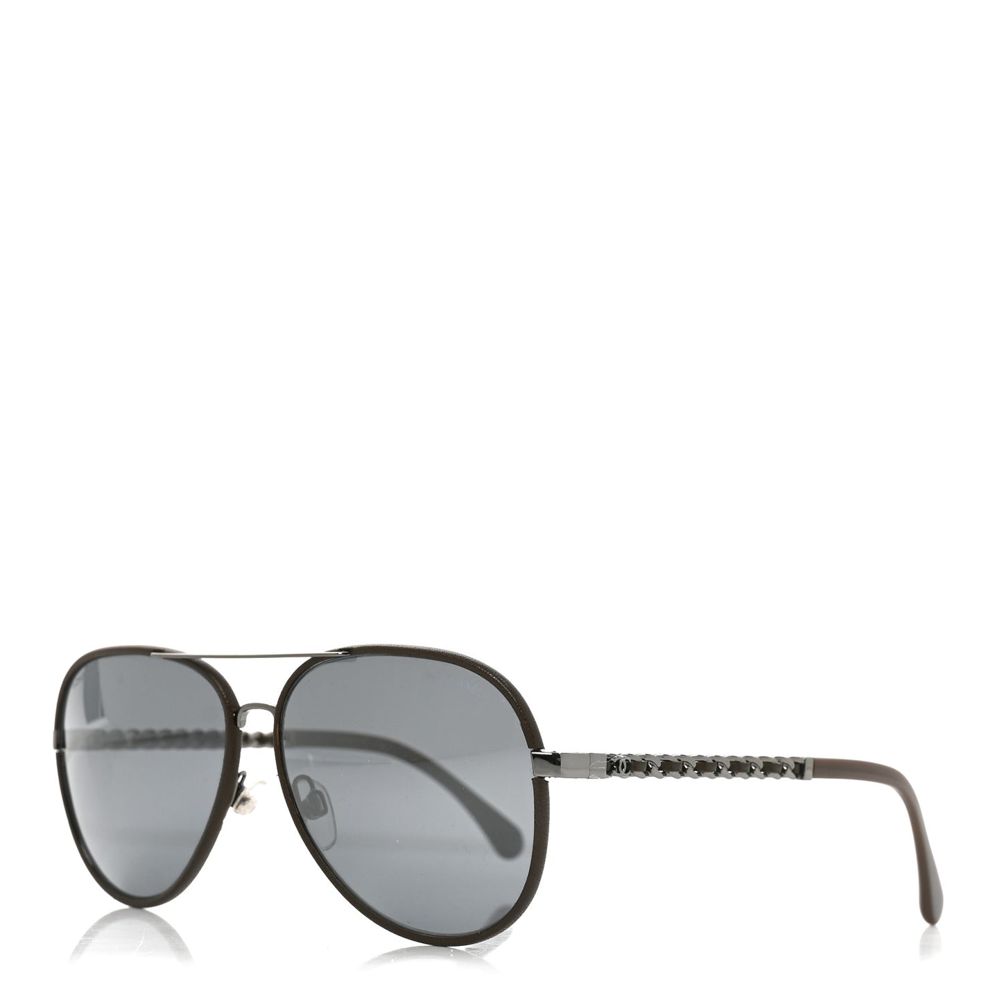 Metal Polarized Pilot Winter Sunglasses 4219-Q Brown