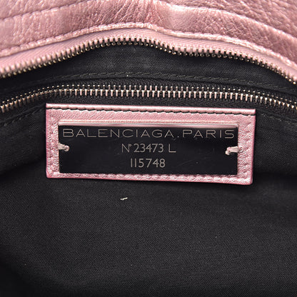 Balenciaga Metallic Agneau Classic Silver Hardware S City Sparkle Pale Rose 6 of 17