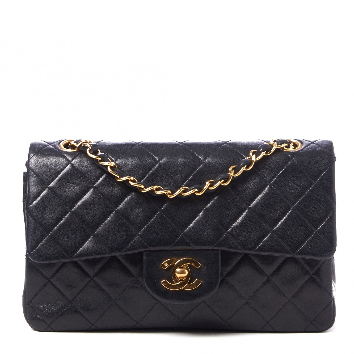 Chanel Lambskin Quilted Small Double Flap Black 1 of 9