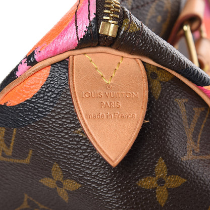 Louis Vuitton Monogram Roses Speedy 30 6 of 12