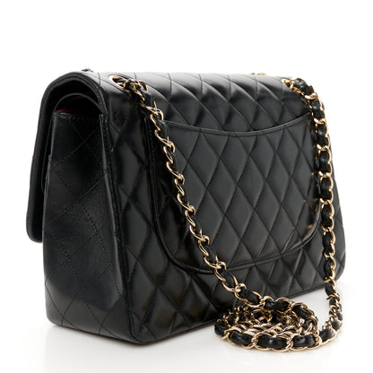 Chanel Lambskin Quilted Jumbo Double Flap Black 3 of 11