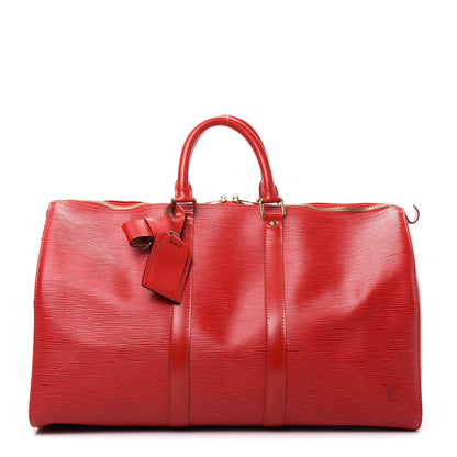 Louis Vuitton Epi Keepall 45 Castillan Red 1 of 9