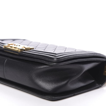 Chanel Lambskin Quilted Medium Boy Flap Black 7 of 13