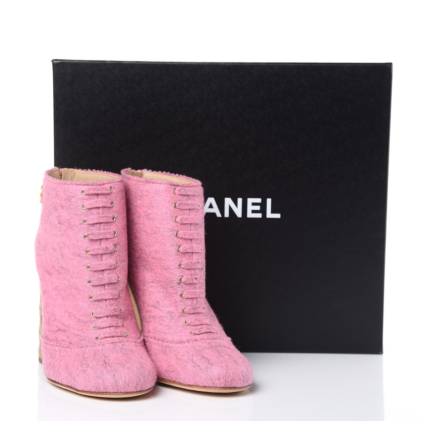 Chine Felt Short Boots 39 Pink