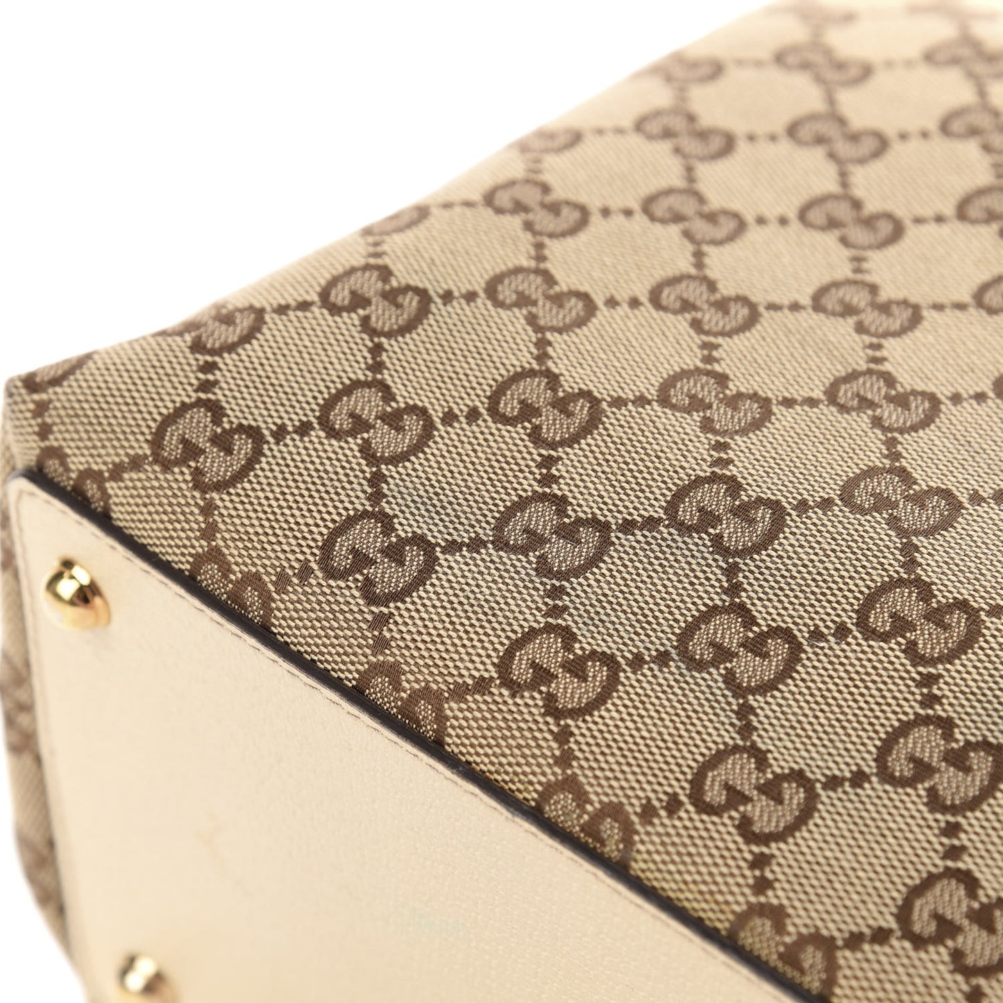 Monogram Large Eclipse Tote Beige White