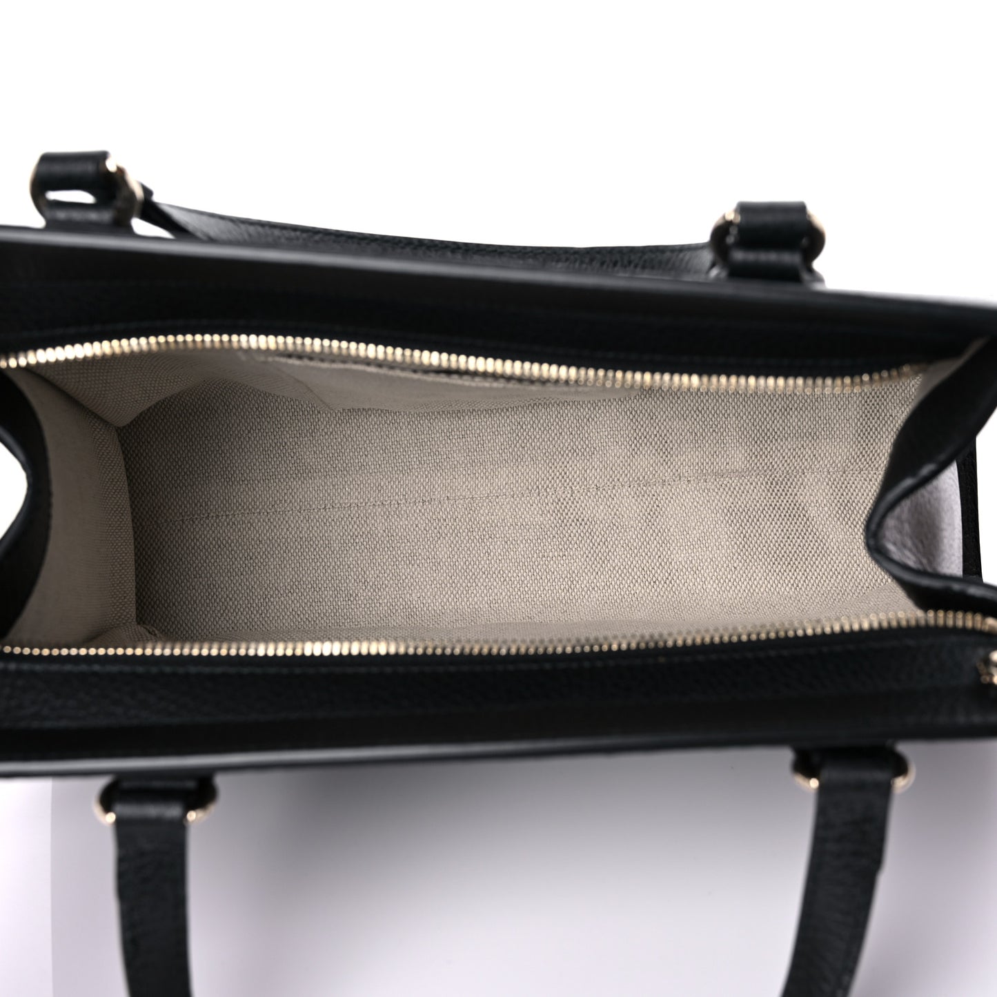 Pebbled Calfskin Medium Soho Top Handle Satchel Black