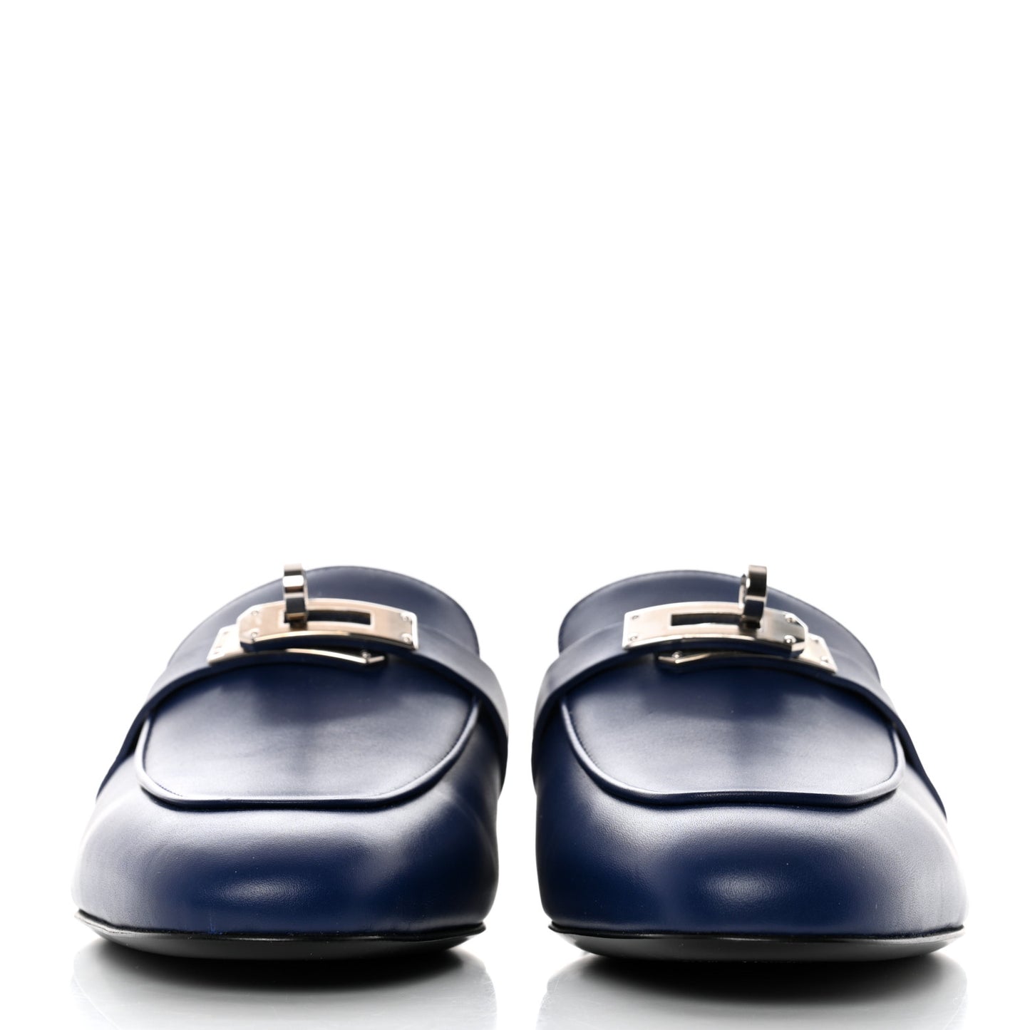 Calfskin Oz Mules 36 Bleu Maritime