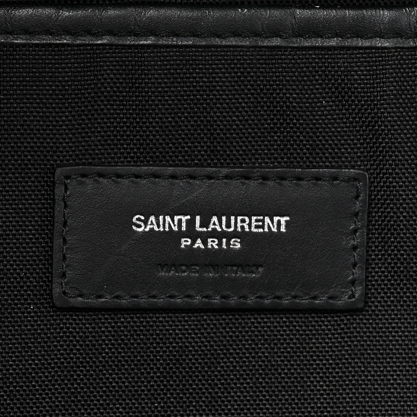 Canvas Signature Embroidered City Backpack Black