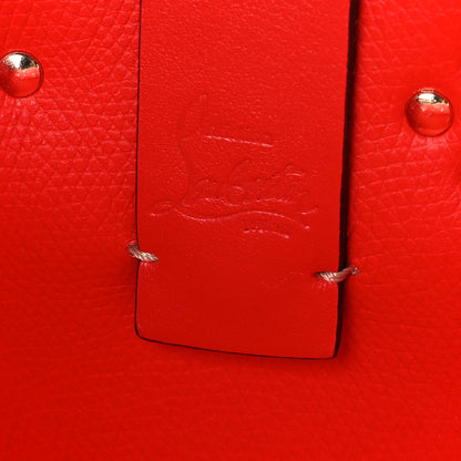 Christian Louboutin Calfskin Empire Spike Studded Small East West Cabata Tote Feve 7 of 9