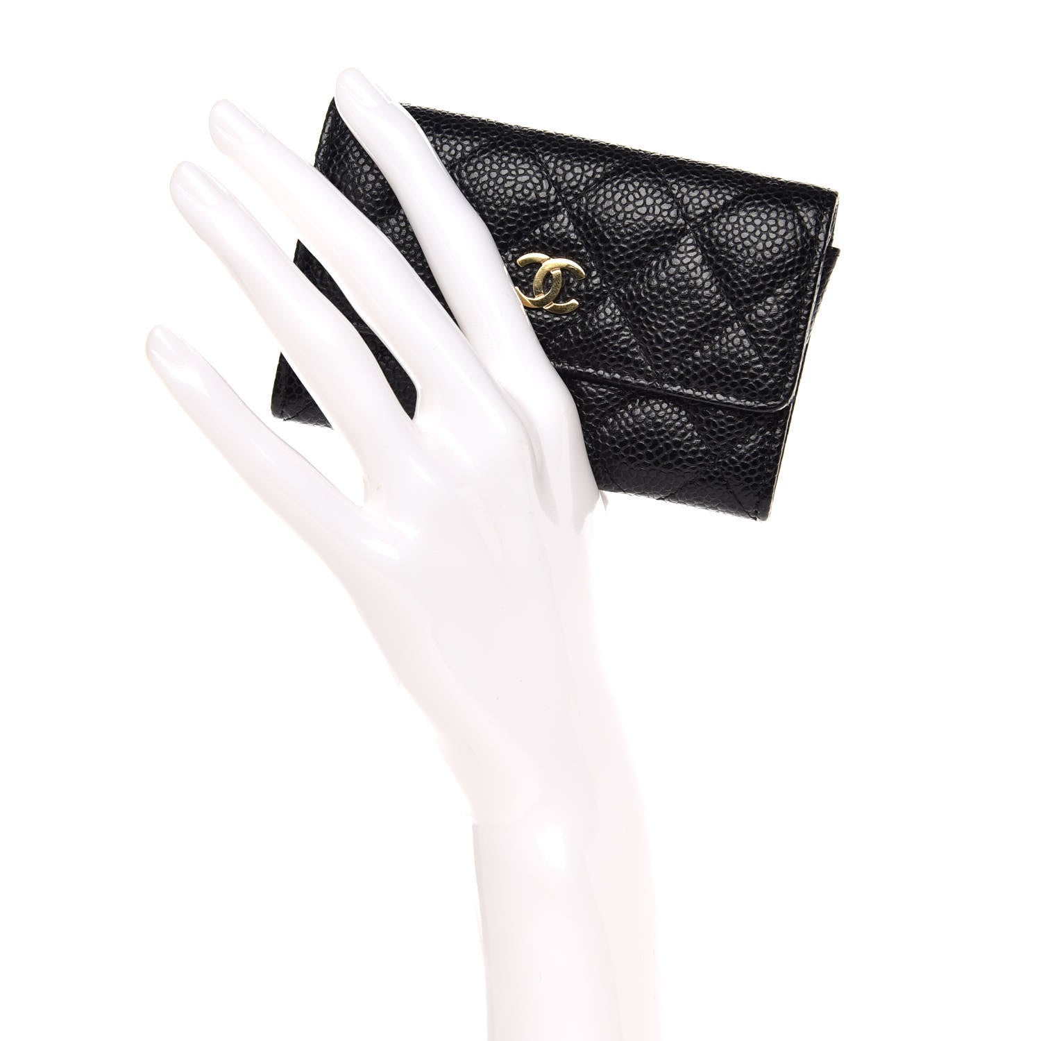 Chanel Caviar Quilted Flap Card Holder Black 2 of 9