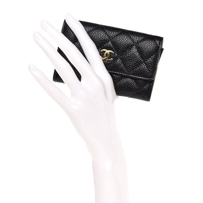 Chanel Caviar Quilted Flap Card Holder Black 2 of 9
