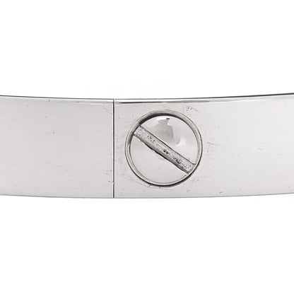 Cartier 18K White Gold LOVE Bracelet 17 6 of 7