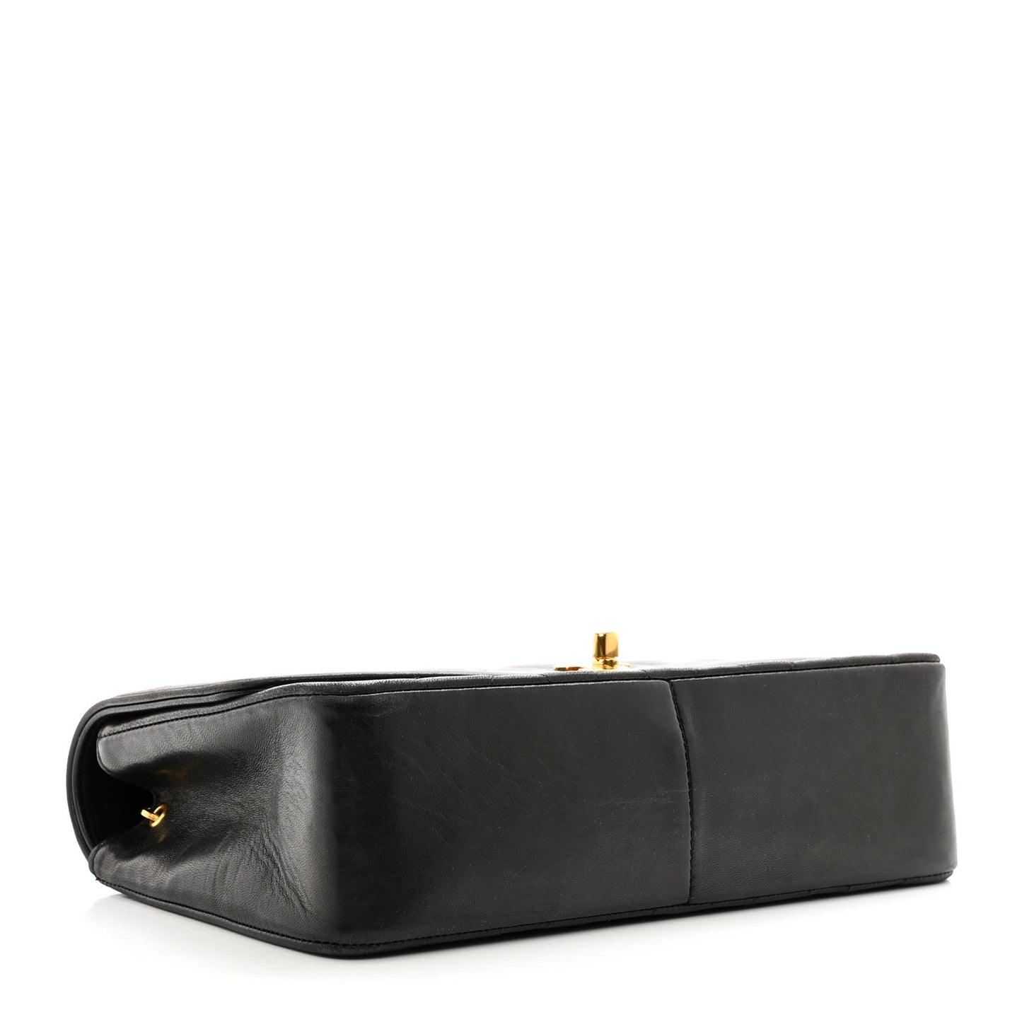 Lambskin Quilted Medium Single Flap Black