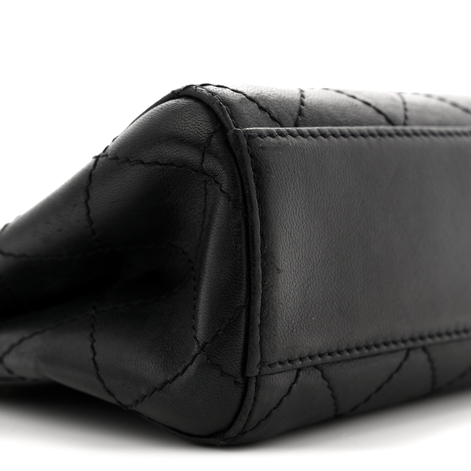 Chanel Lambskin Stitched Small Tote Black 9 of 12